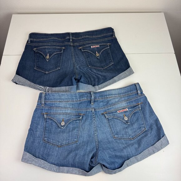 Hudson Jeans denim shorts lot of 2 womens 32 rolled hem 3" inseam - Picture 4 of 8